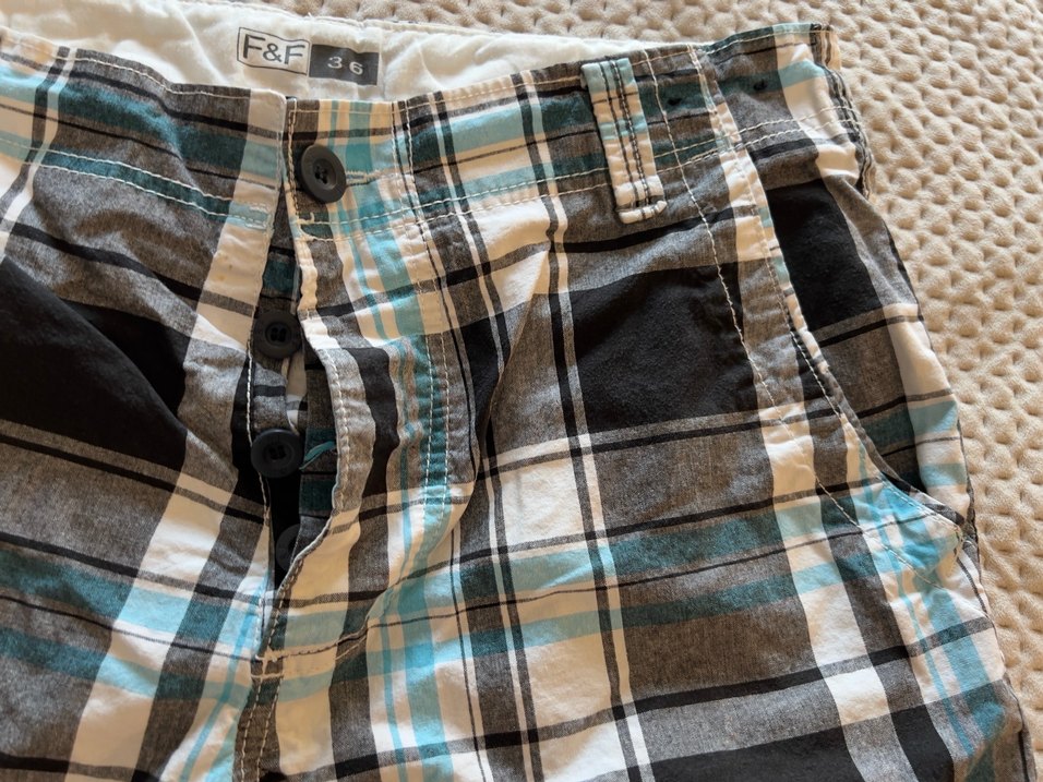 F&F Ekose Desenli Erkek Uzun Şort - Görsel 4