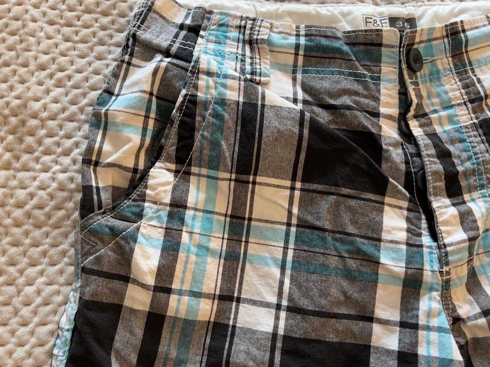 F&F Ekose Desenli Erkek Uzun Şort - Görsel 2