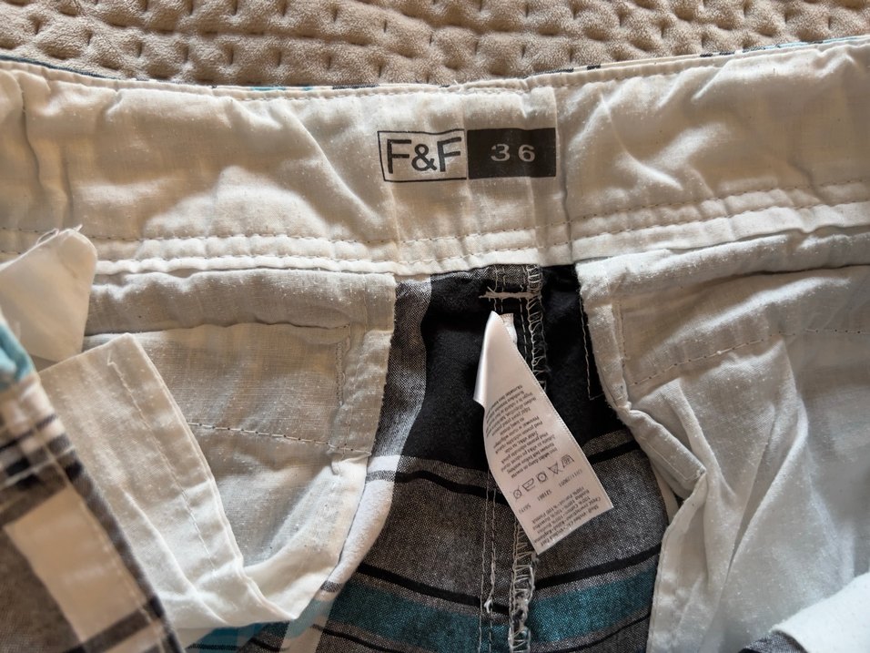 F&F Ekose Desenli Erkek Uzun Şort - Görsel 5