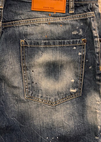 Dsquared2 Mavi Yırtıklı Denim Şort - Görsel 19
