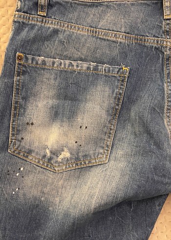 Dsquared2 Mavi Yırtıklı Denim Şort - Görsel 14