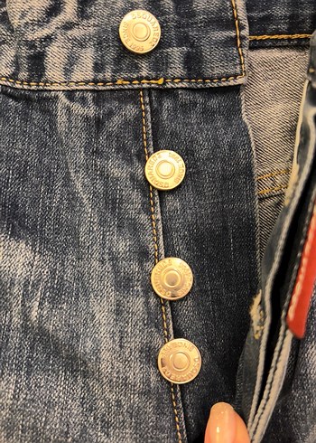 Dsquared2 Mavi Yırtıklı Denim Şort - Görsel 7