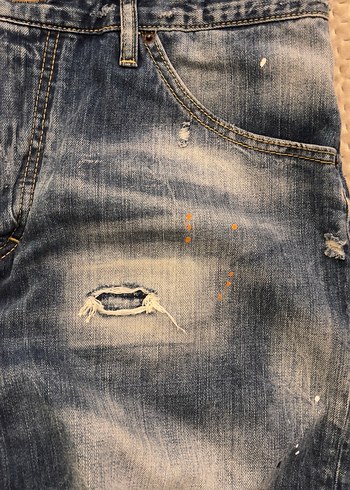 Dsquared2 Mavi Yırtıklı Denim Şort - Görsel 17