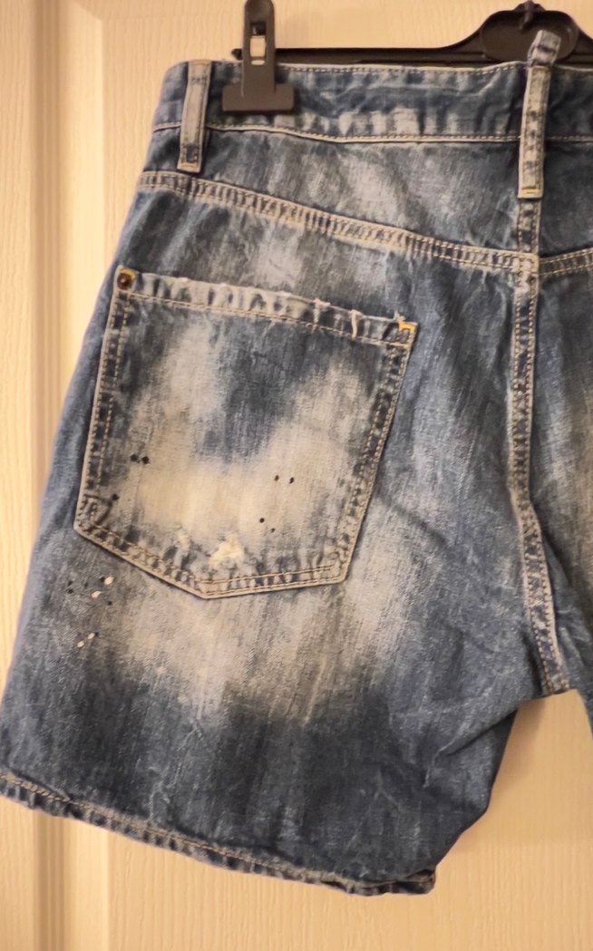 Dsquared2 Mavi Yırtıklı Denim Şort - Görsel 5