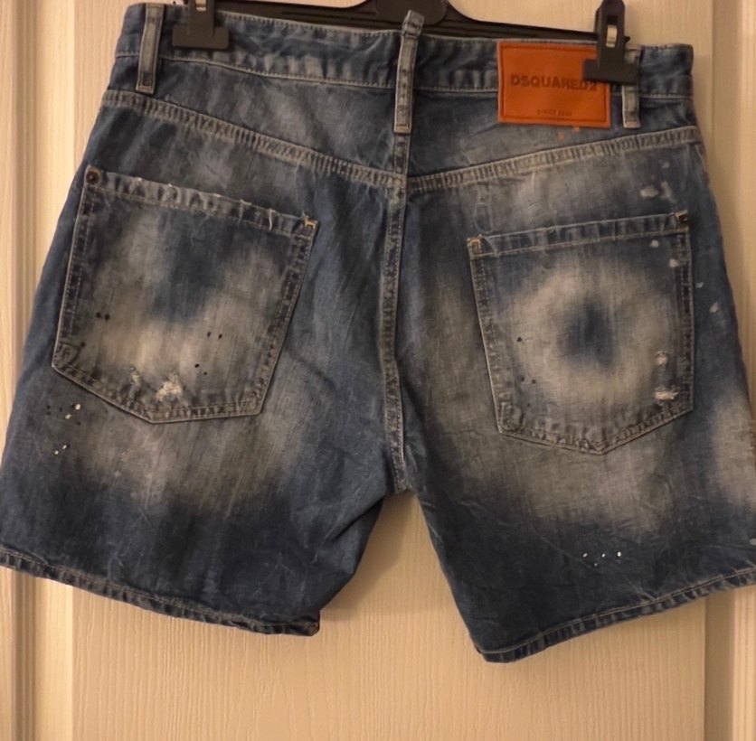Dsquared2 Mavi Yırtıklı Denim Şort - Görsel 2