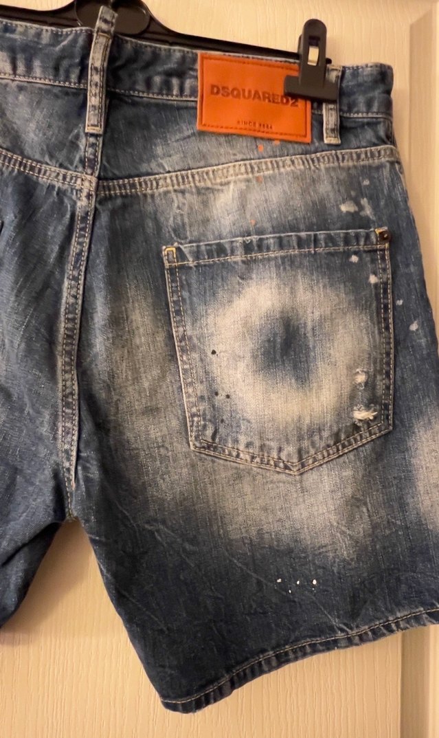 Dsquared2 Mavi Yırtıklı Denim Şort - Görsel 4