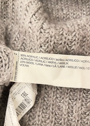 Mango Gri Çocuk Salaş Yünlü Uzun Hırka - Görsel 10