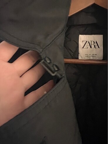 l Beden siyah Renk Zara çift katmanlı trençkot alım yapmayın