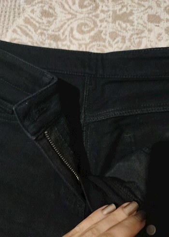 s Beden Kadın Siyah Regular Fit Denim Pantolon