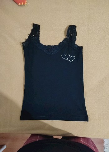 Siyah Dantelli Mini Kadın Atlet