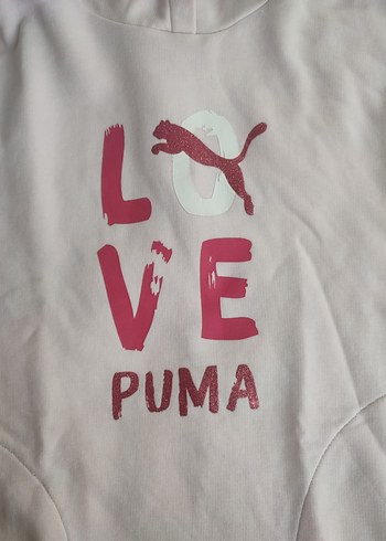 Puma Pembe Kapüşonlu Kız Çocuk Tişörtü - Görsel 2