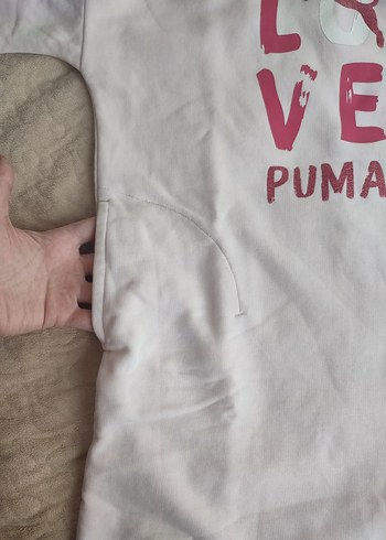 Puma Pembe Kapüşonlu Kız Çocuk Tişörtü - Görsel 5