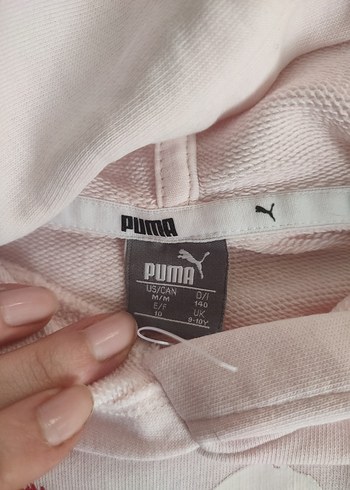 Puma Pembe Kapüşonlu Kız Çocuk Tişörtü - Görsel 4