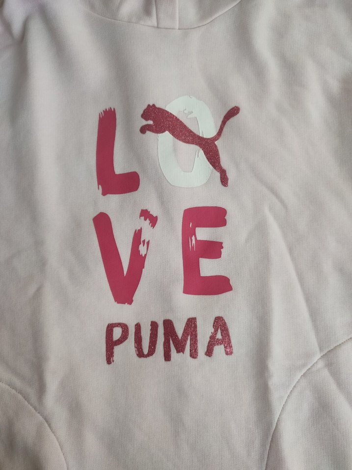 Puma Pembe Kapüşonlu Kız Çocuk Tişörtü - Görsel 2