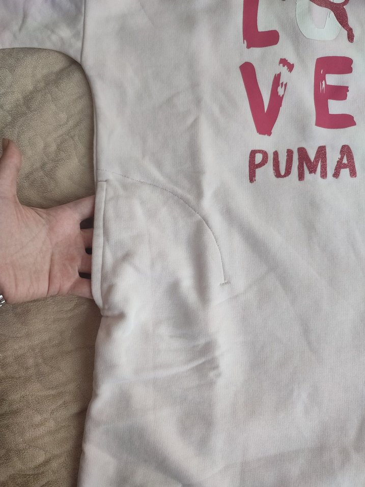 Puma Pembe Kapüşonlu Kız Çocuk Tişörtü - Görsel 5