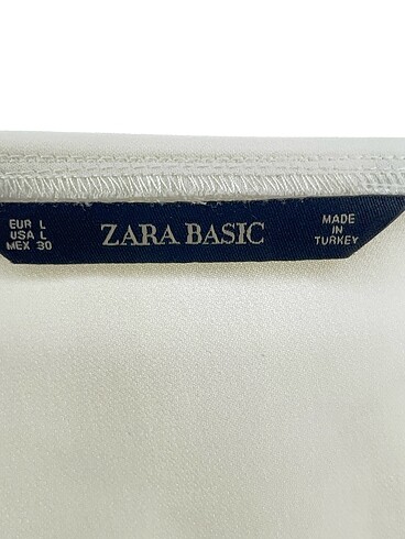 l Beden beyaz Renk Zara Bluz %70 İndirimli.