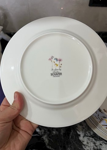 Mor Çiçek Desenli Pastel Sofra Takımı 12 kişiliktir - Görsel 3