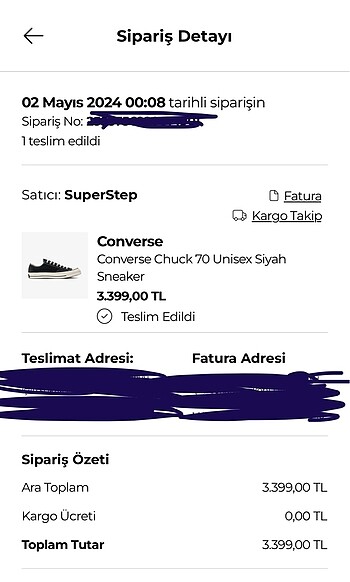 39 Beden siyah Renk Converse Chuck 70 Siyah Orijinal