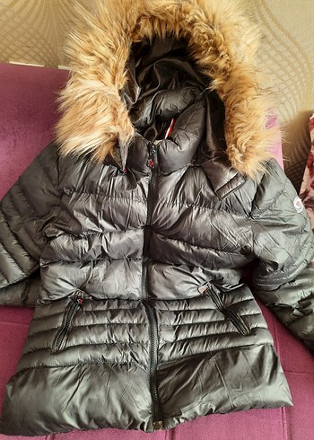 siyah Kürklü Kadın Kışlık moncler Mont