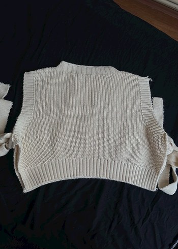 İncili bej süveter - Görsel 2