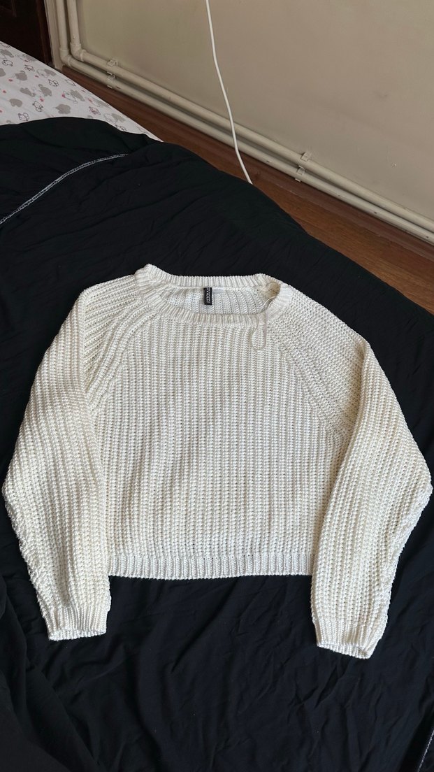 Orijinal hm bej krem kazak - Görsel 4