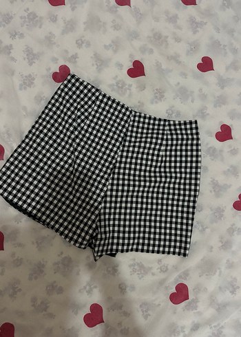 Ekose Desenli Pilili Mini Etek - Görsel 3