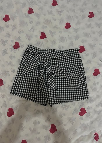 Ekose Desenli Pilili Mini Etek - Görsel 2