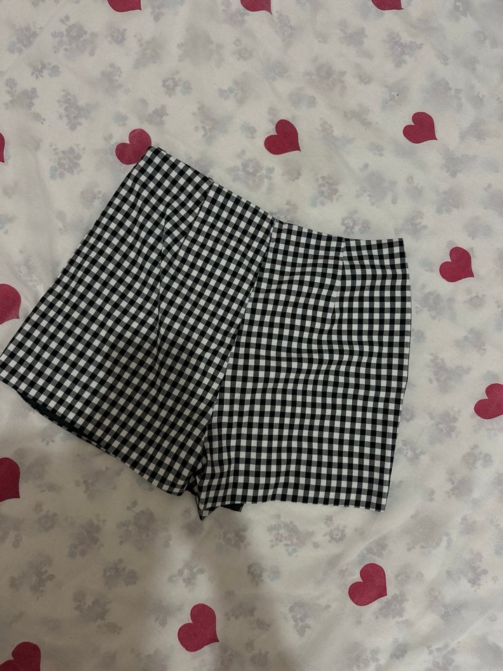 Ekose Desenli Pilili Mini Etek - Görsel 3