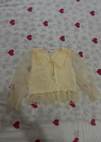 Orijinal zara bebe yaka bluz - Görsel 2