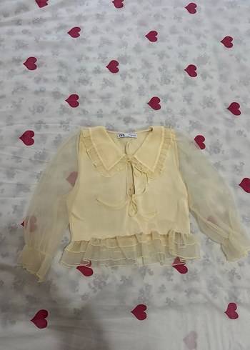 Orijinal zara bebe yaka bluz - Görsel 3