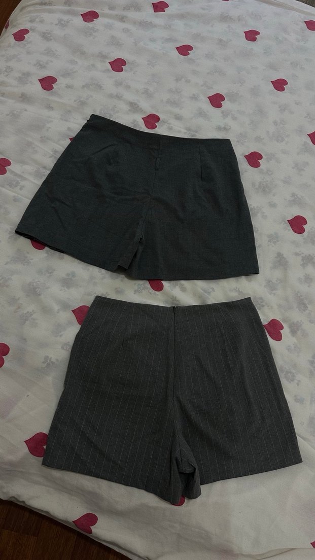 Gri Kısa Pilili Mini Etek - Görsel 3