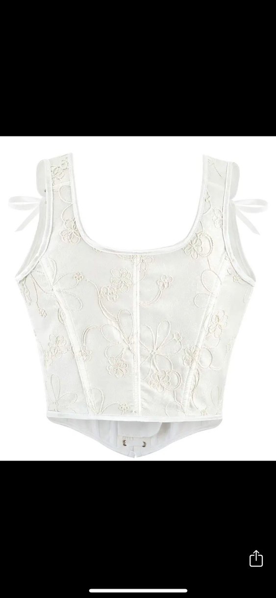 Dantel İşlemeli Beyaz Straplez Bustiyer - Görsel 2