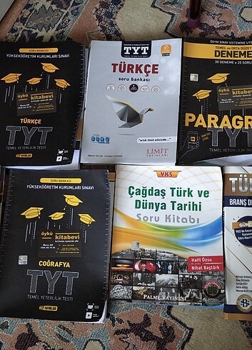 Yks Türkçe, coğrafya, paragraf kitapları 