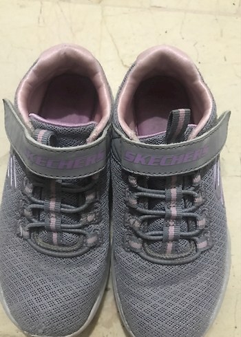 Skechers Kız Çocuk Gri Cırtcırtlı Spor Ayakkabı