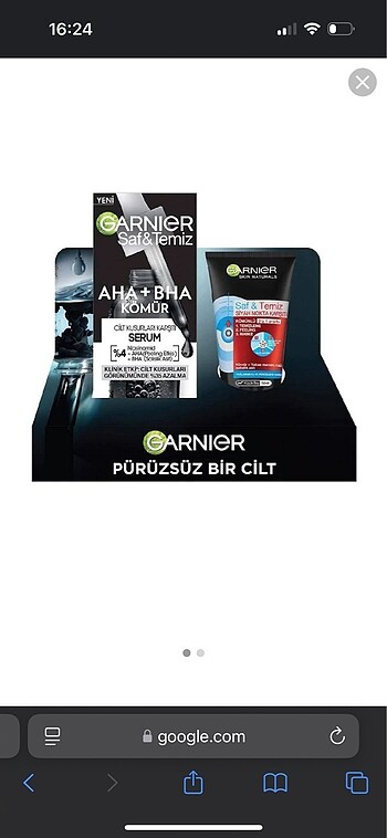 Garnier serum ve 3ü bir arada temizleyici