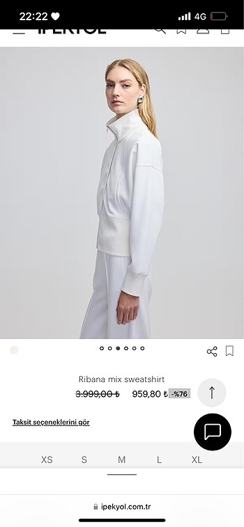 s Beden İpekyol fermuarlı sweat