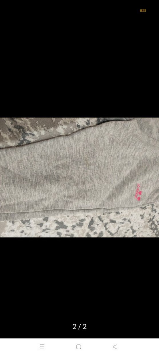 Gri Peluş Detaylı Rahat Kadın Eşofman Altı - Görsel 2