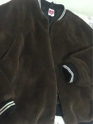 Koton koton kahverengi peluş ceket