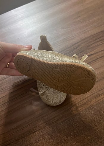 Kız Çocuk Bej Simli Babet Ayakkabı - Görsel 2