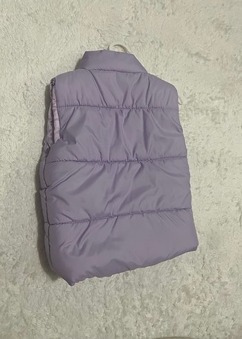 Kız Çocuk Gri Fermuarlı Yelek - Görsel 3