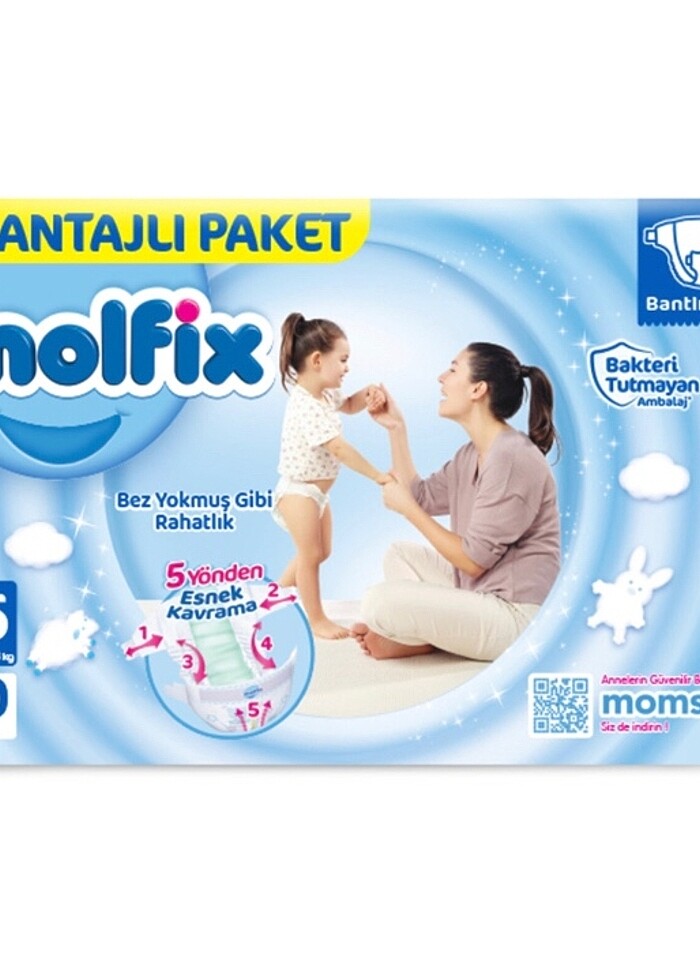 Molfix 5 Numara Cırtlı Bez Molfix Bebek Bezi 100 Molfix 5 Numara Cırtlı Bez Molfix Bebek Bezi 100