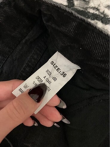 Zara siyah baggy jean