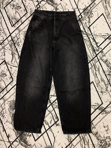 siyah baggy jean