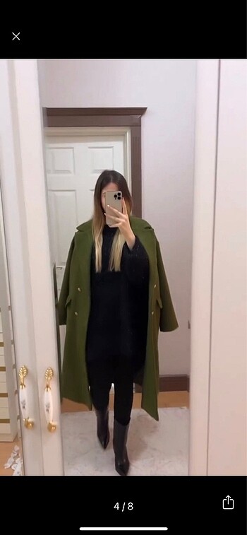 l Beden Lcw haki kadın kaban