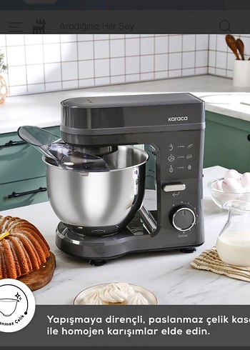 Karaca Maestrochef Stella Stand Mikser Gri 1500W