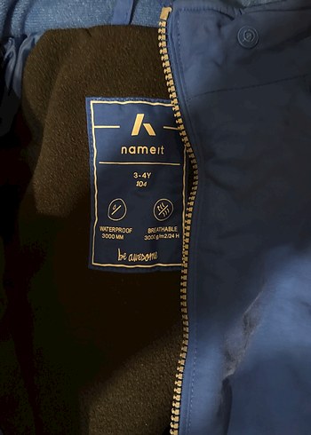 Koyu Mavi Fermuarlı Çocuk Kayak Tulumu - Görsel 2