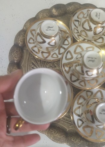 Beden altın Renk fincan takımı