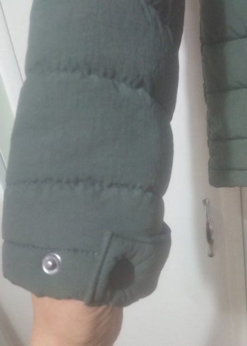 l Beden gri Renk yeşil Kapitone Kışlık Mont