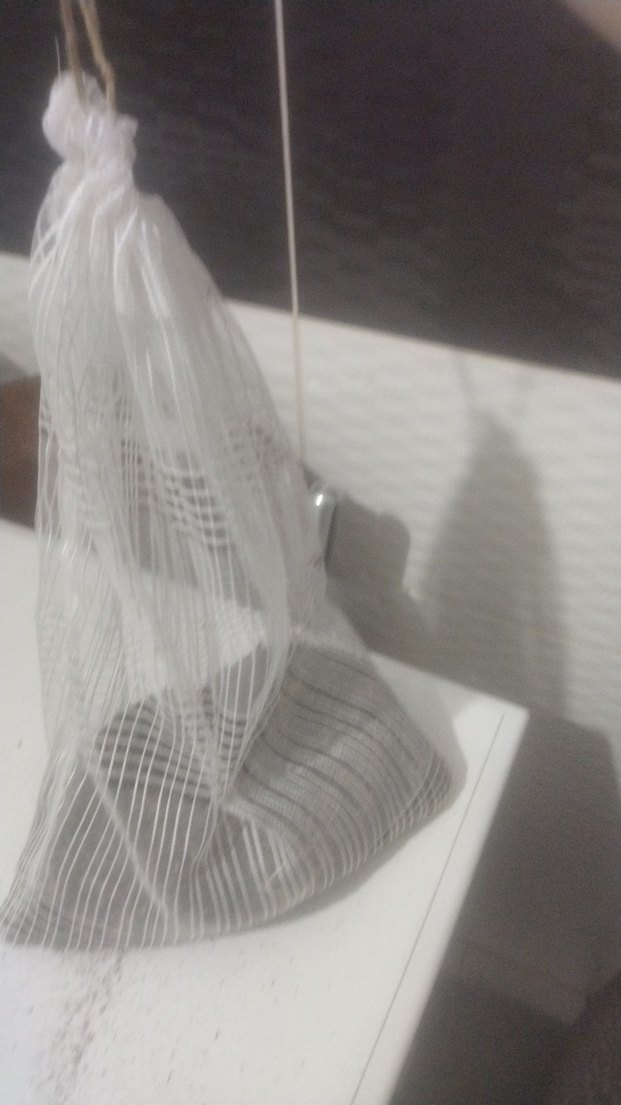 Beyaz Çizgili Gri Bebek Slingi lavanta torbası - Görsel 3