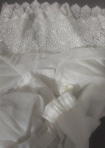 Nakışlı Beyaz Bohem Perde - Görsel 2